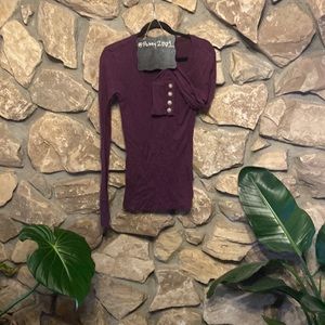EUC maroon Button cuff long sleeve (not thermal material) sweater *coming soon*